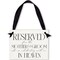 Ritzy Rose Mother of the Groom Memorial Sign - Black on 11x8in White Linen Cardstock with Black Ribbon